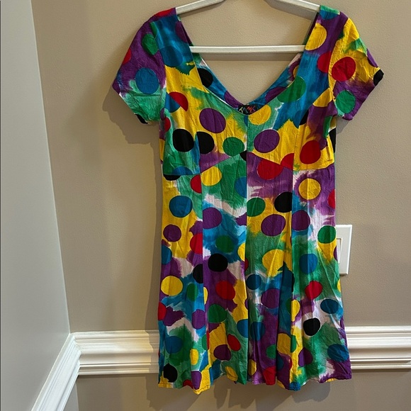 Jams World Mini Dress Hawaii Vintage Beach 1980s Size Large - Picture 1 of 7